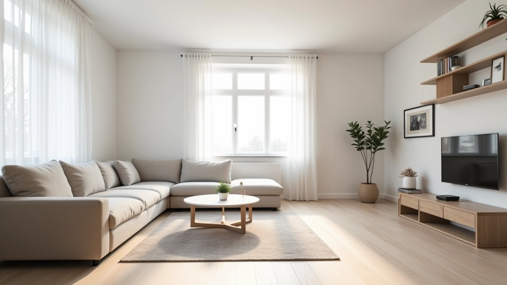 Detail moderní bytové jednotky s minimalistickým interiérem