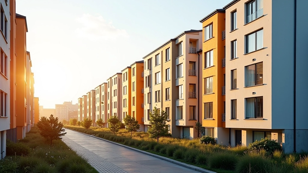 Řada nových bytů s barevnými fasádami v Brně